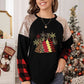 Sequin Christmas Tree Graphic  Long Sleeve T-Shirt