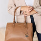 CEO David Jones Structured Leather Handbag