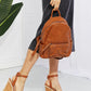 Certainly Chic Faux Leather Woven Backpack