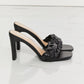 Top of the World Braided Block Heel Sandals in Black