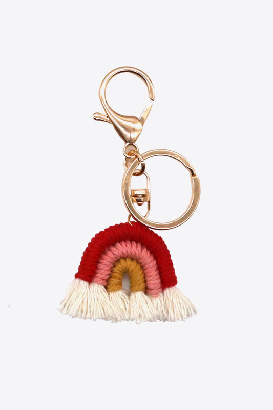 Rainbow Fringe Keychain