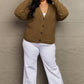 Zenana Kiss Me Tonight Full Size Button Down Cardigan in Olive