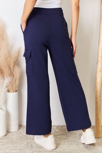 Night RISEN Drawstring Relaxed Cargo Wide Leg Pants