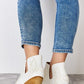 White Melody Ankle Embroidered Stitch Boots
