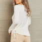 Culture Code Sweet Casual Full Size Long Sleeve Scrunch Detail Top