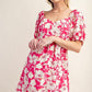 Kori America Floral Short Sleeve Mini Dress