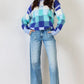 Check It Out J.NNA Checkered Round Neck Long Sleeve Sweater