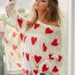Love BiBi Heart Pattern Distressed Sweater