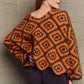 POL Exotic Baby Abstract Oversized Pullover Sweater
