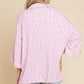 Flamingos Culture Code Button Up Drop Shoulder Slit Shirt