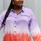 White Birch Relaxed Fit Tie-Dye Button Down Top