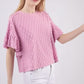 For the Frill of it VERY J Full Size Texture Ruffle Short Sleeve Top