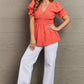 Culture Code Whimsical Wonders Full Size V-Neck Puff Sleeve Button Down Top