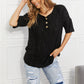 At The Fair Animal Textured Top in Black
