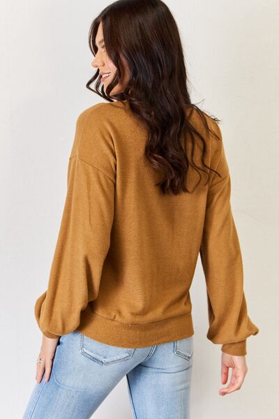 Mabel HYFVE Round Neck Long Sleeve Top