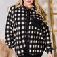 Patty Hailey & Co Full Size Plaid Button Up Jacket