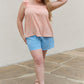 Be Stage Full Size  Woven Top in Peach