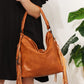 SHOMICO PU Leather Fringe Detail Shoulder Bag