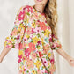 Try Me Celeste Full Size Floral Flounce Sleeve Top