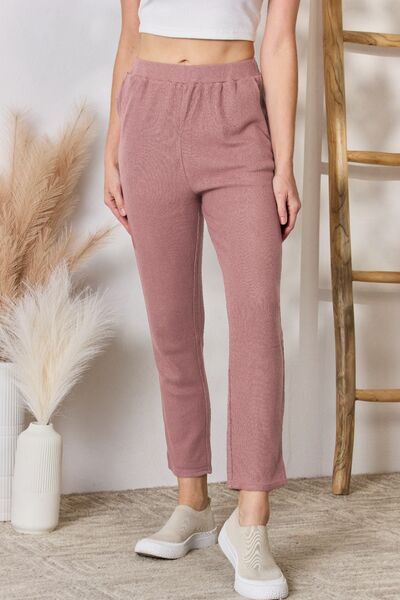 Warm Up Blu Pepper Straight Leg Cropped Sweater Pants