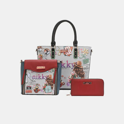 NW Nicole Lee USA 3-Piece Nikky World Handbag Set