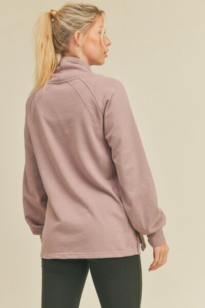 Fairly Kimberly C Drawstring Side Zip Sweatshirt