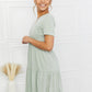 Field of Dreams Short Sleeve Round Neck Tiered Tee Dress